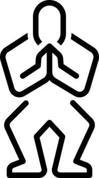 Black line icon for forgiveness vector