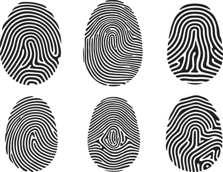 Fingerprint Patterns Unique Identity Security Scan vector