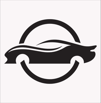 Simple and Elegant Car Logo Silhouettes in Format vector