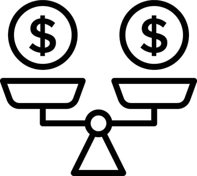 Money and balance icon vector
