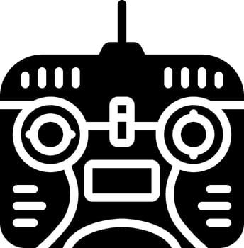 A black and white image of a remote control vector