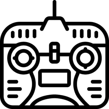 A black and white drawing of a remote control vector