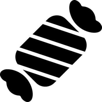 A black and white illustration of a candy vector