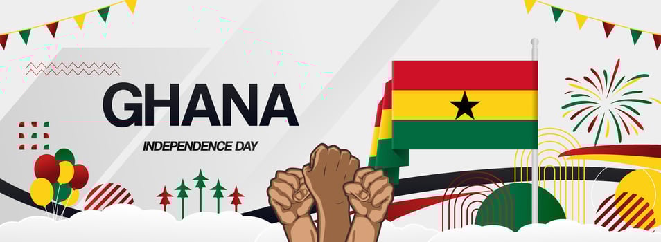 Happy Ghana independence day vector