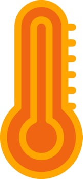 Thermometer Orange Filled Icon vector