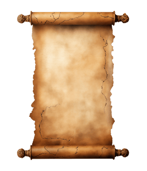 an old scroll on a transparent background png