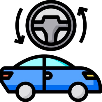 Car steering wheel clipart vector