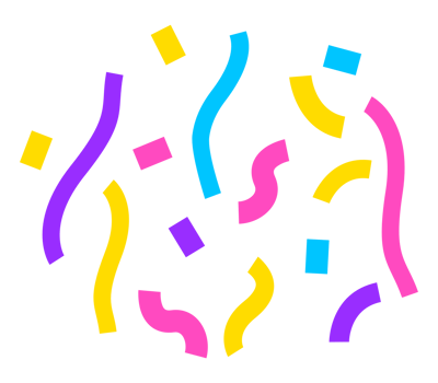 Confetti party icon flat design png