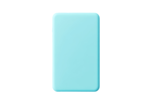 Minimalist sky blue rectangular object against a transparent background. Simple and clean design, perfect for versatile applications. png