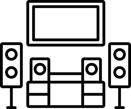 Home theater system icon vector