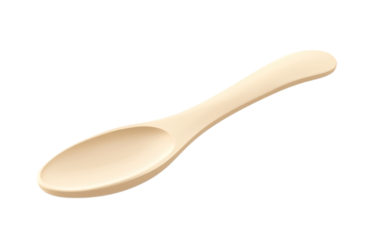 High-quality wooden spoon isolated on a transparent background. Ideal for cooking, kitchenware, and culinary purposes. Simple and elegant design. png