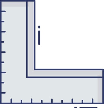 A ruler with a line on it vector