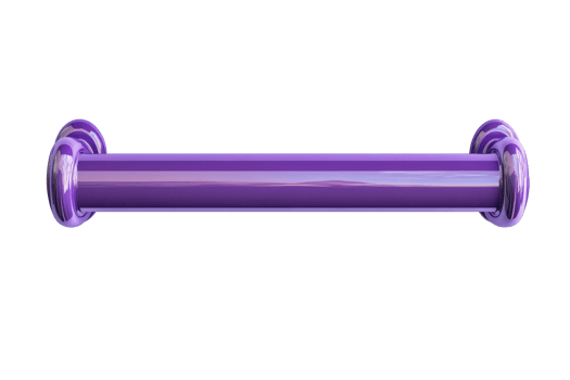 A vibrant purple horizontal bar isolated on a transparent background. suitable for various graphic and design purposes. png