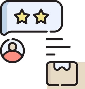 A customer is receiving a five star rating vector