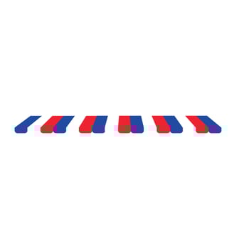Sunshade tent in colors of French flag vector