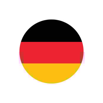 Round element in colors of German flag vector