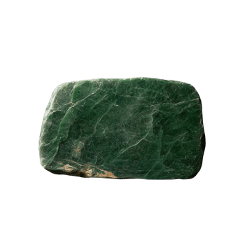 Large green marble stone slab with natural texture on a transparent background png