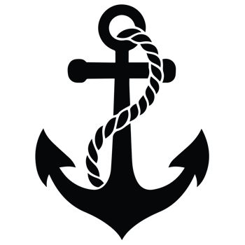 Anchor split monogram silhouette frame Nautical Anchor Monogram Frame Anchor Name Frame png