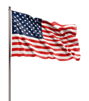 USA flag isolated on transparent background png