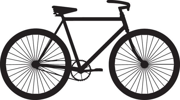 A silhouette cycle on white background vector