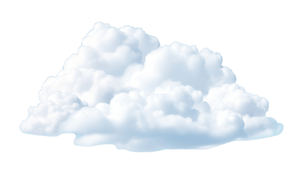 White clouds isolated on transparent background png