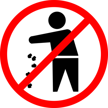 No littering sticker or sign alert no littering sign png