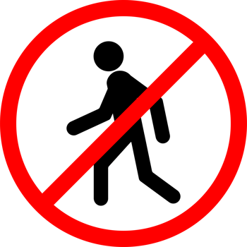 do not enter sign in red circle or restricted area sign and no crossing png