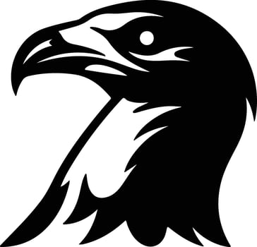 sweet Black silhouette of gull head vector