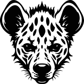 heavenly Black silhouette of hyena head vector