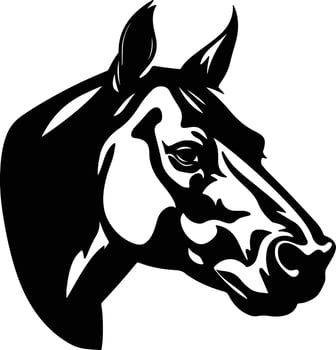 lovely Black silhouette of Hyracotherium head vector