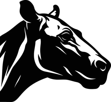 charming Black silhouette of Hyracotherium head vector