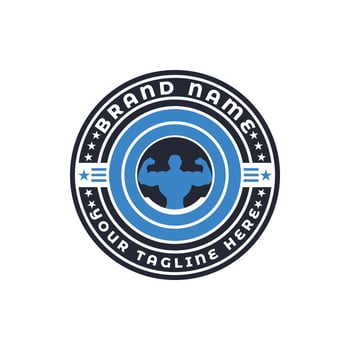 Badge circle logo design for company vector