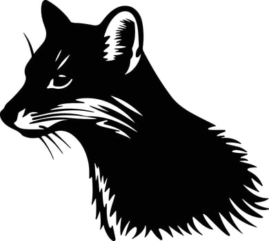 enchanting Black silhouette of mongoose head vector