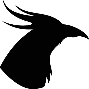 sweet Black silhouette of redbilled oxpecker head vector