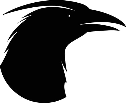 captivating Black silhouette of redbilled oxpecker head vector
