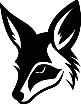 precious Black silhouette of wallaby head vector
