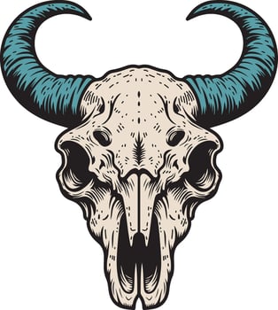 Animal skull illustration design art vector