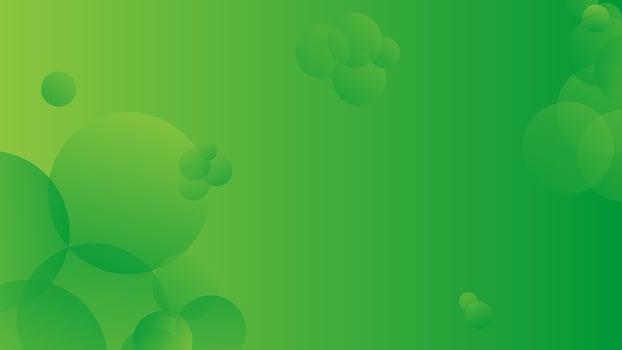 green abstract background with bubble effect vector