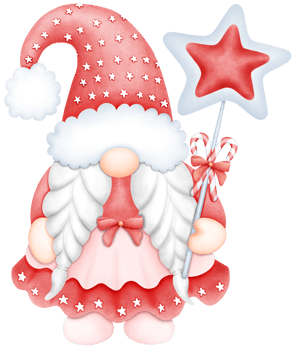 Adorable Festive Gnome with star red Art for Holiday Decor. Hand Drawn Christmas Character with Whimsy png