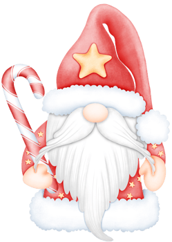 Cute Watercolor Christmas Gnome with star Illustration. Adorable Festive Gnome Art for Holiday Decor. Hand Drawn Christmas Character with Whimsy png