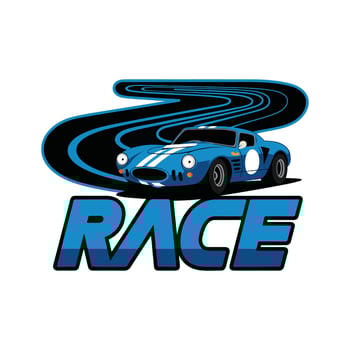 Speed Racing Car Logo T Shirt vector