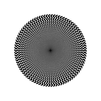 An optical illusion of a circular pattern vector