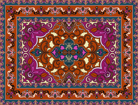 red carpet abstract pattern Colorful medieval Persian carpets vector
