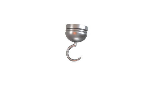 Pirate hook icon 3d rendering illustration png
