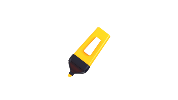 Marker pen icon 3d rendering illustration png