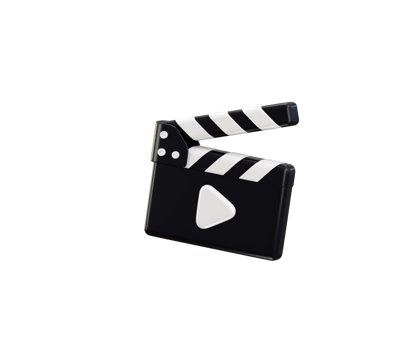 3d clapperboard icon concept of cinema clapper icon 3d rendering illustration png