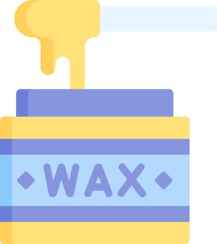 Wax jar with a spoon and a jar of wax vector
