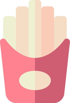 French fries icon vector