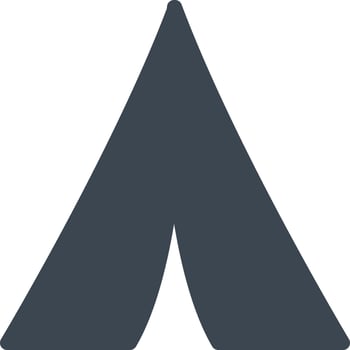 A tent icon on a white background vector
