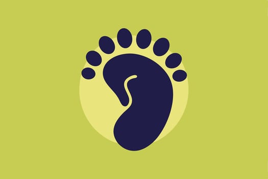 footprint icon illustration vector